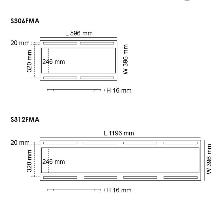 RECESSED AIRSLOT FRAME